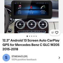 12.3 Touch Screen Audio CarPlay For Mercedes Benz C300