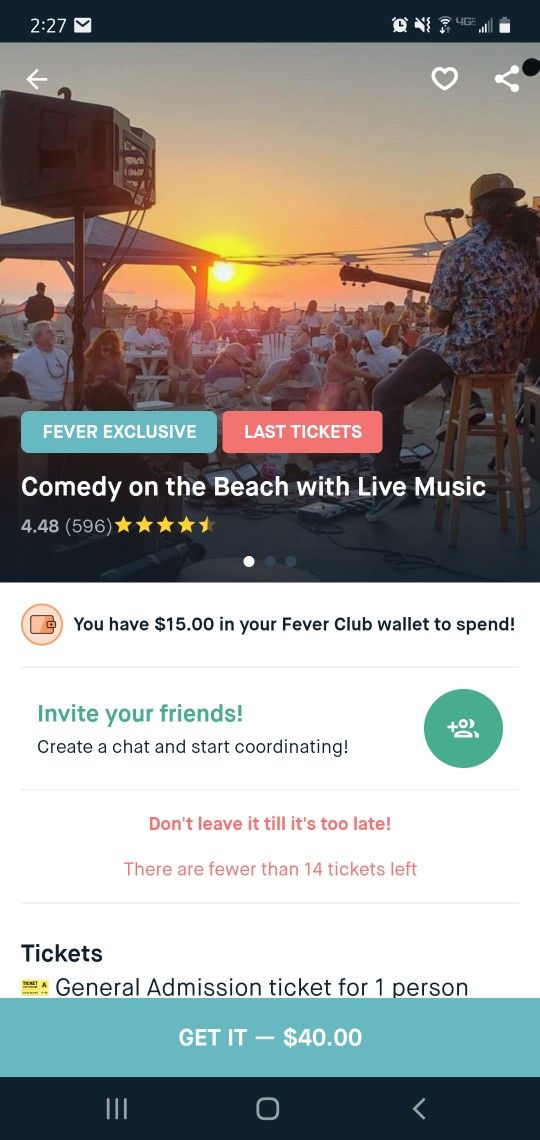 2 - Tickets For Dane Cook, Comedy On The Beach 7/16