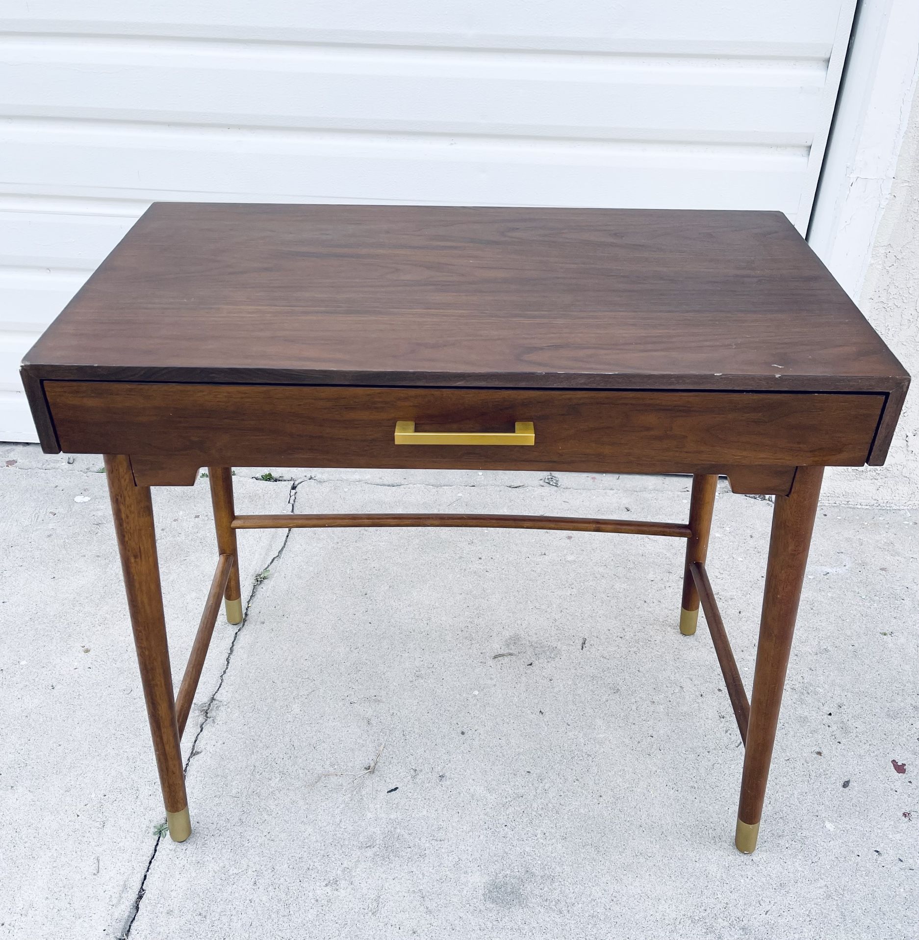 Walnut and gold clearance metal zola desk