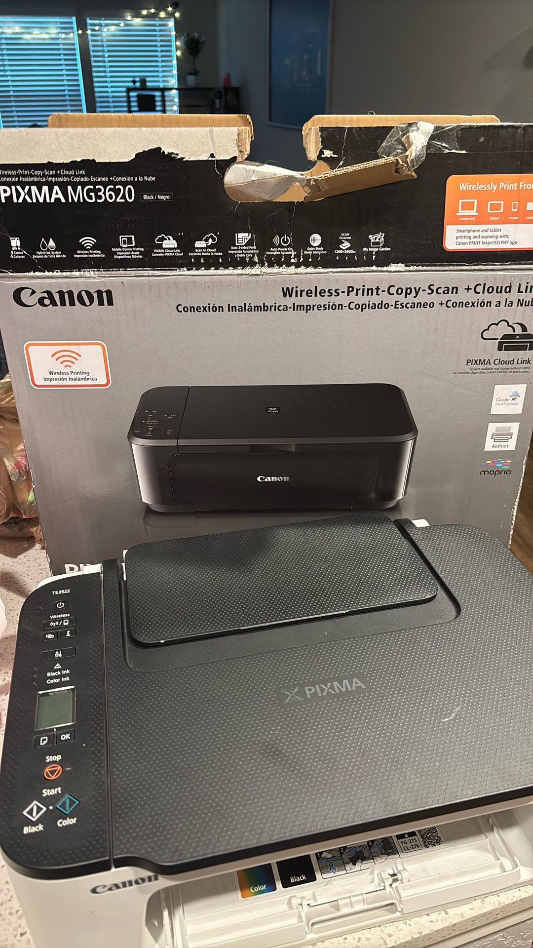 Canon PIXMA MG3620 Color Inkjet All-in-One Printer