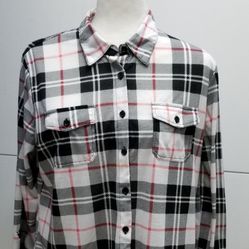 Plaid Flannel Shirt L