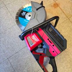 Milwaukee MX Fuel 14" Cut-Off Saw MXF314 w/ Xc406 Battery Pack And Diamond Blade