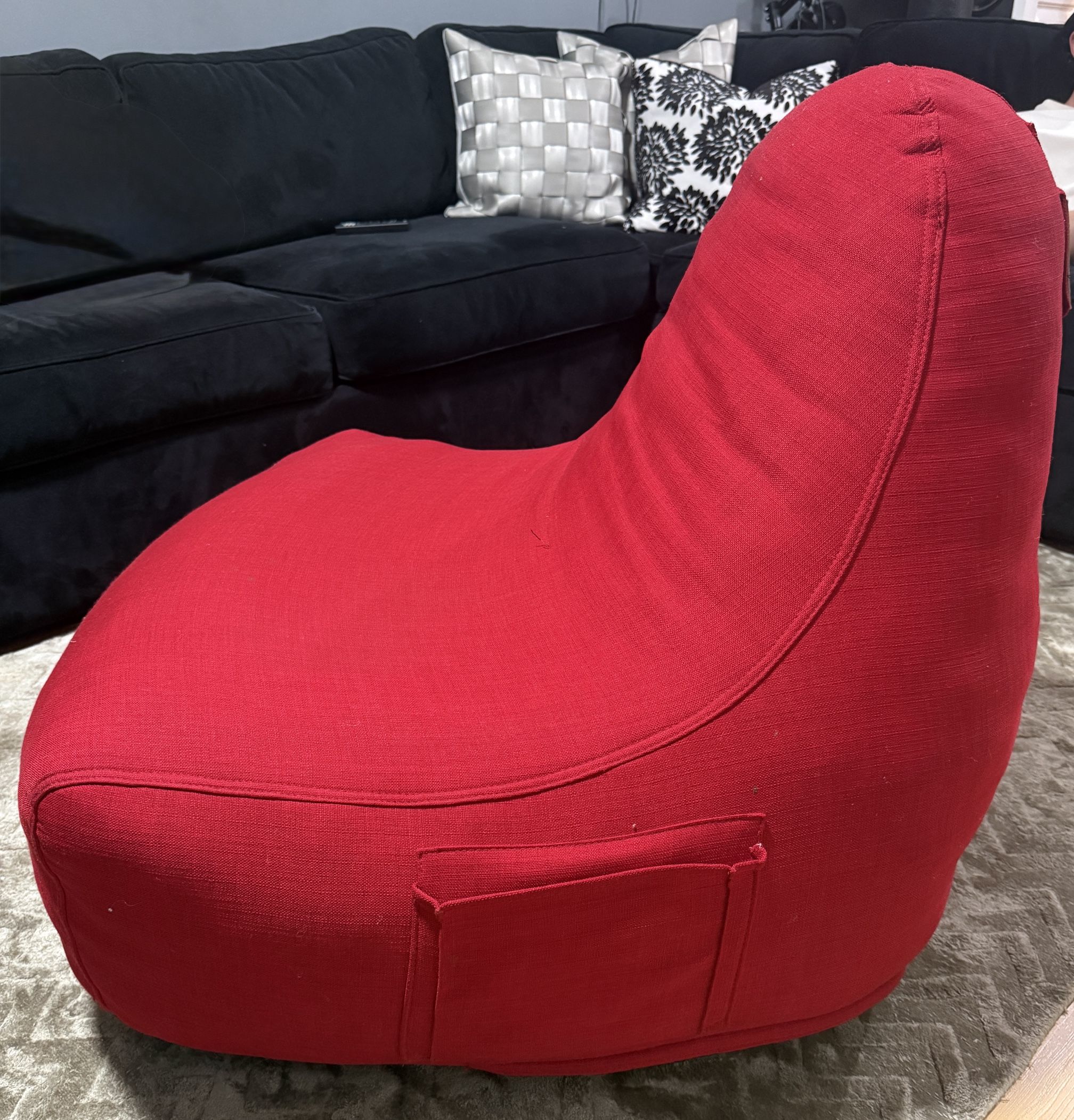 Red Bean Bag Style Chair