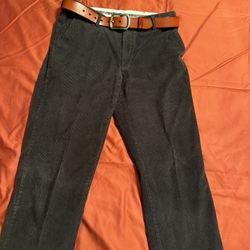 L. L. Bean Men’s Classic Fit Corduroy Pants With Leather Belt