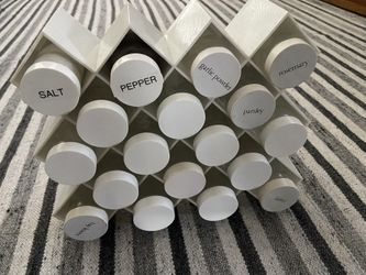 Midcentury Wall-Mounting Acrylic Spice Racks