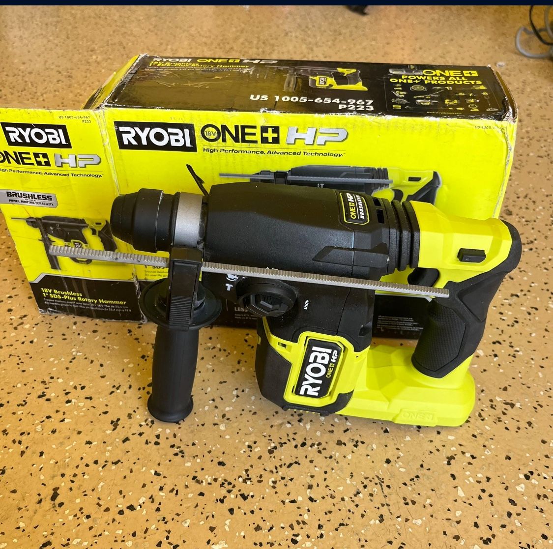 RYOBI ONE+ HP 18V Brushless Cordless 1 in. SDS-Plus Rotary Hammer Drill (Tool Only)