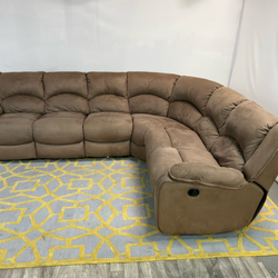 ( Delivery Available ) Large Beige Sectional Couch Recliner