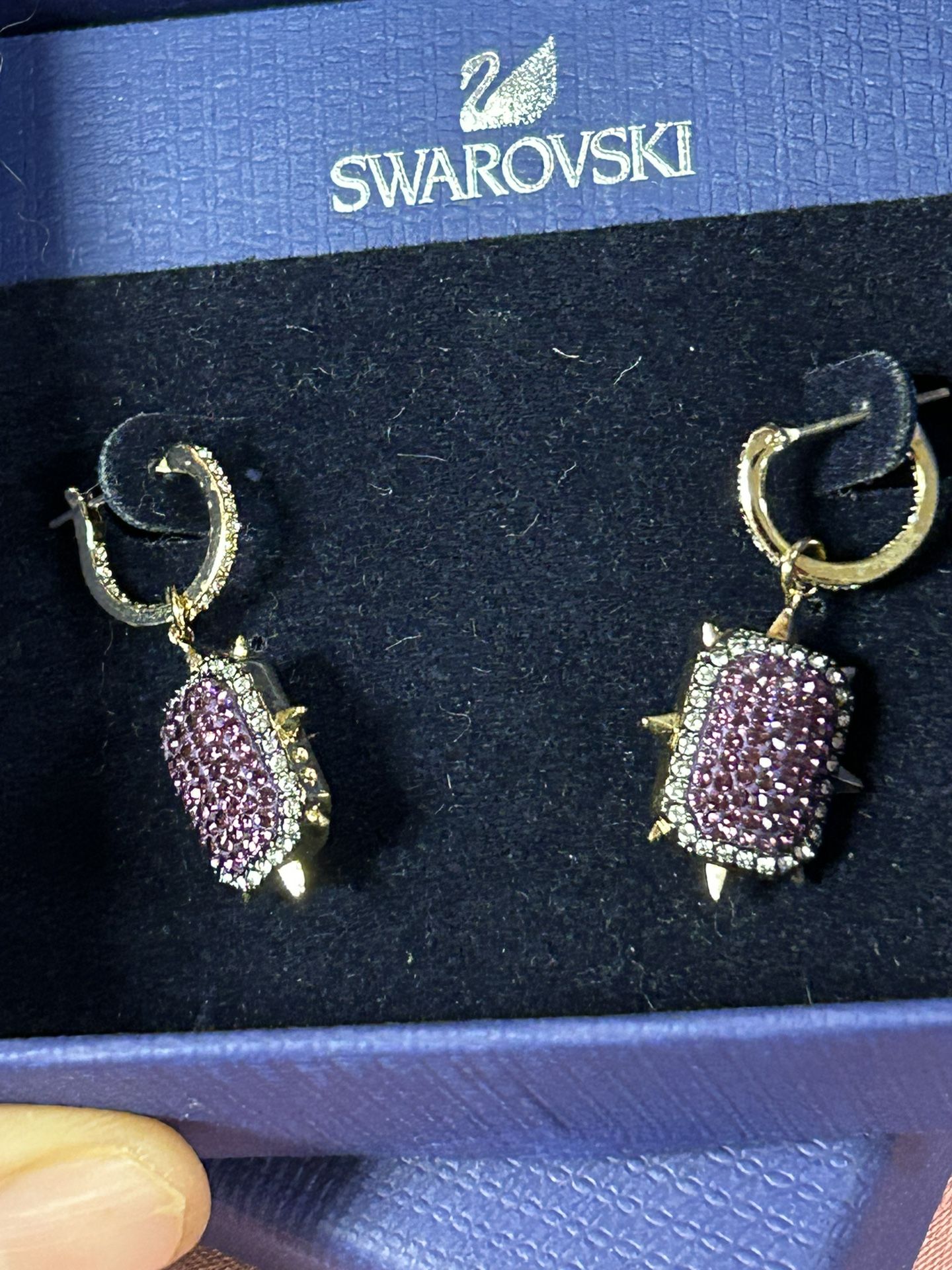 Swarovski Double Sided Dangle Earrings 