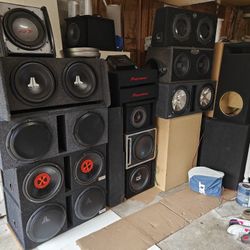 Lots Of Car Audio Subs, Amps, Full Setups 