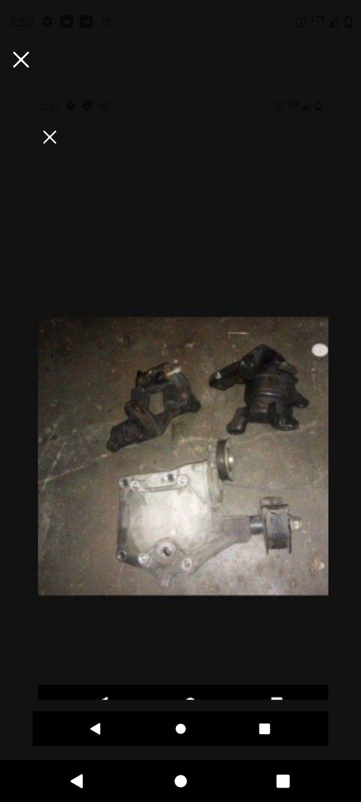 1996/2000 Honda Civic EX Power Steering Bracket Driver Side Motor Mount And AC Bracket