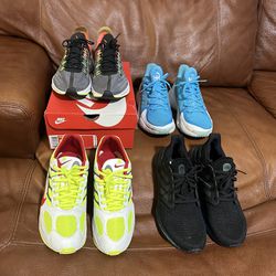 Lot Of 4 Runners Nike Adidas Size 8 And 9 Mens 