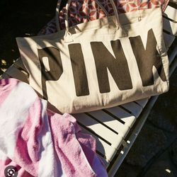 PINK Canvas Tote Bag