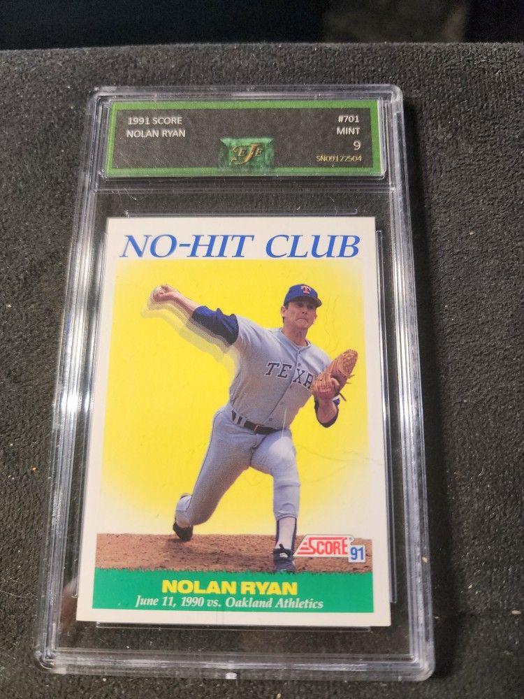 1991 Score No-Hit Club #701 Nolan Ryan EJE 9 MINT