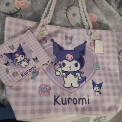 XL Kuromi Tote Bag With Small Bag 💜$16