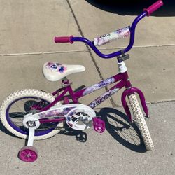 Girls 16” Huffy Bike With Helmet