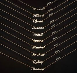 CUSTOM NAME PLATES SILVER GOLD 10k 14k ROSE GOLD. WHITE GOLD. YELLOW GOLD