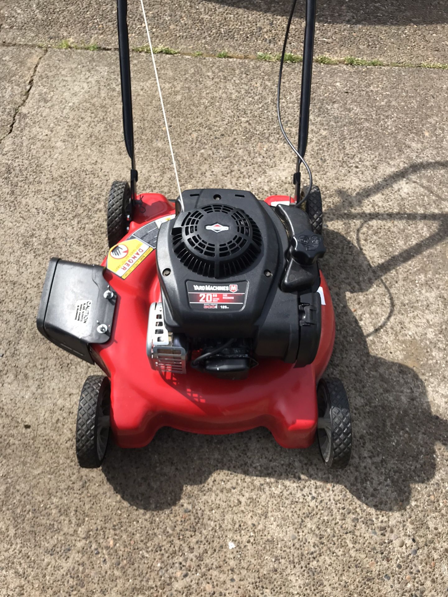 lawn mower yard machine 20-HP300-125cc