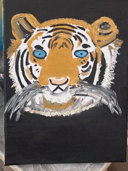 Tiger oil on canvas painting