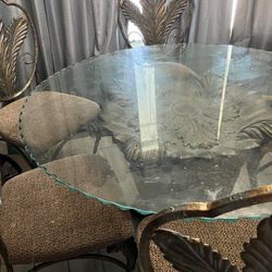 Glass Iron Table