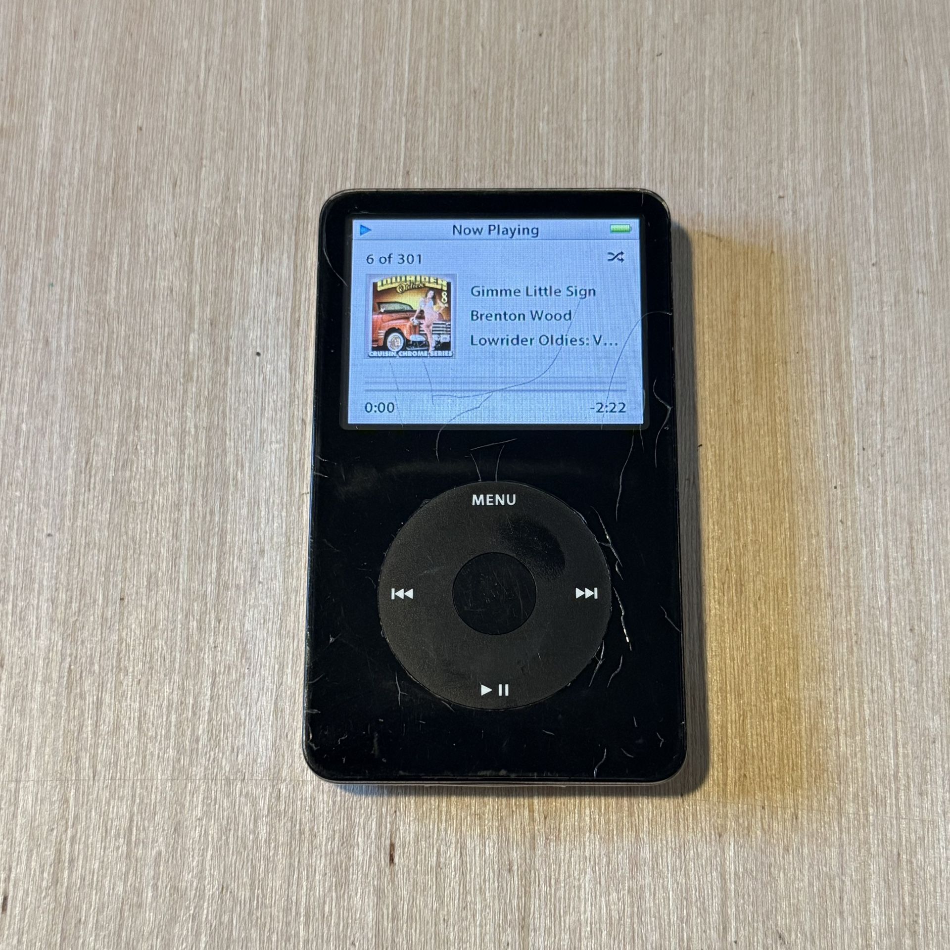 iPod Model:A1136 5thGen 30GB Blk Tested Working Needs New Hard drive Read Blw!