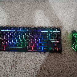 RGB gaming keyboard and mouse