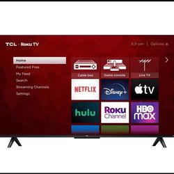 New Other TCL 50” Class 4-Series 4K UHD HDR LED Smart Roku TV, 50S455