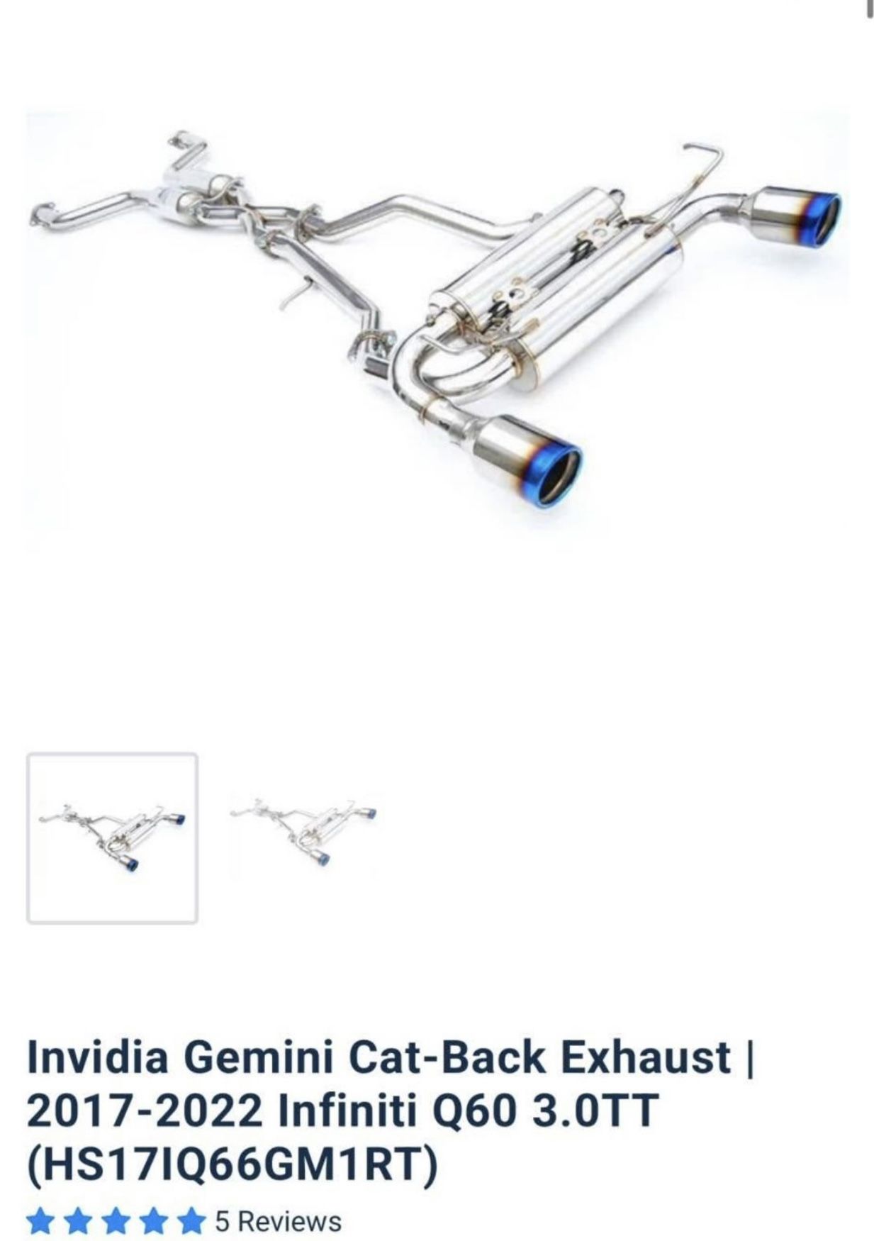 Invidia Exhaust For Infiniti Q60