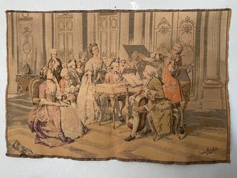 Historical Collectible French Ballroom Orchestra Tapestry