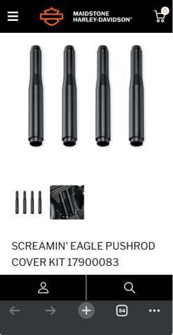 ‘04-22 pushrod cover kit gloss black iron sportster (contact info removed)