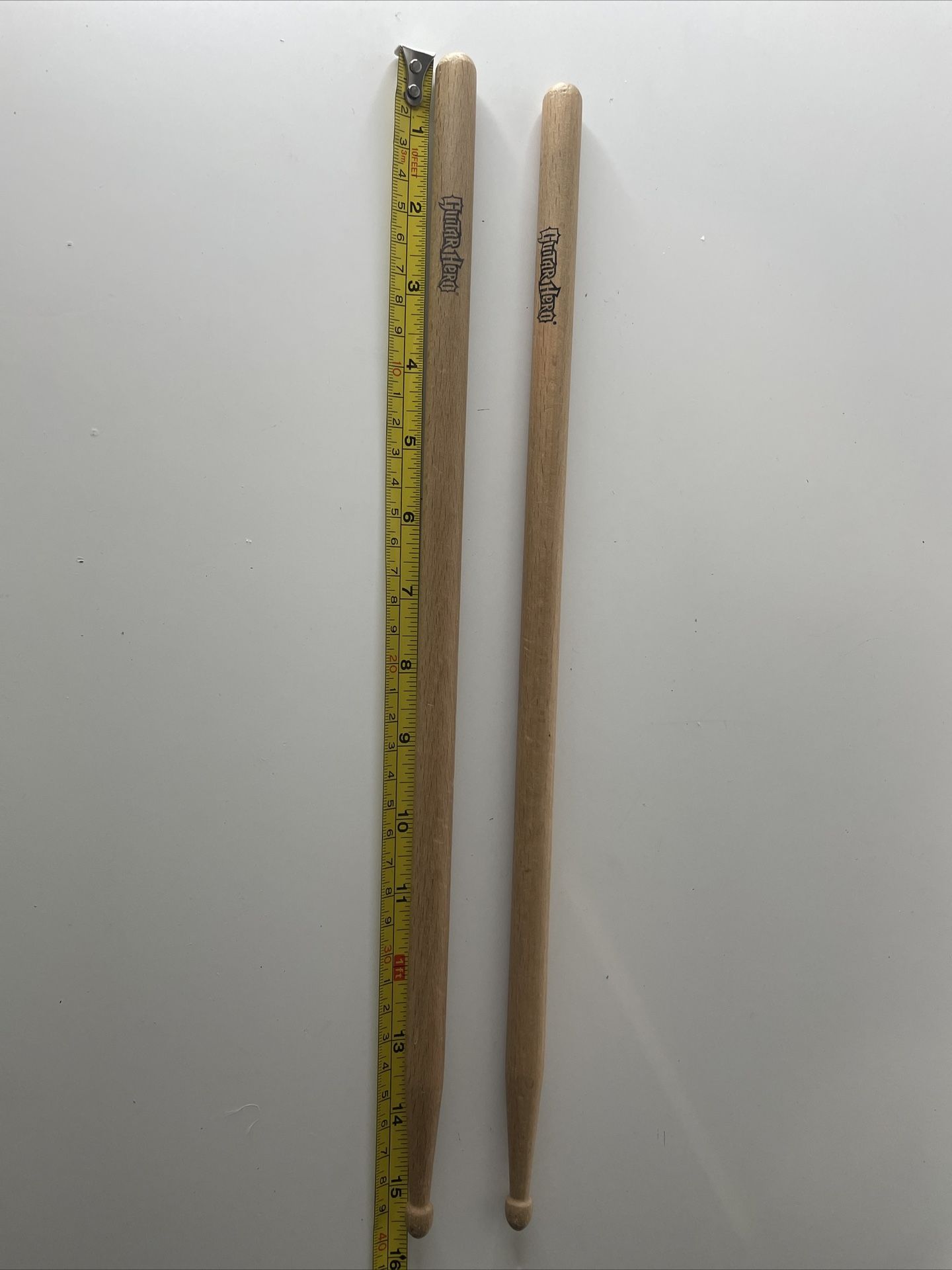 Guitar Hero Wooden Drum Sticks Official with Logo WII PlayStation Xbox RARE