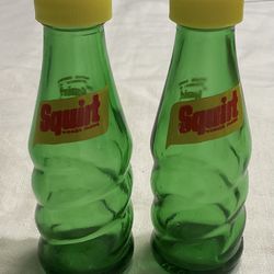 Vintage Squirt Soda Glass Salt And Pepper Shakers