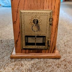 Piggy Bank Post Office Lock Box Antique OBO