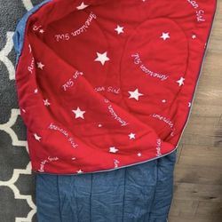 American Girl Denim Fleece Sleeping Bag 