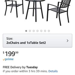 Outdoor patio metal 3 piece
