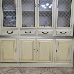 Solid yellow wood hutch