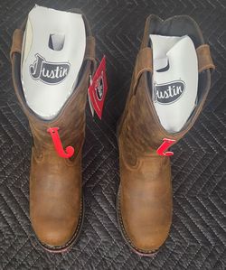 ​NEW - Justin Waterproof Work Boots - Size 10 EE Composite Toe BNIB
