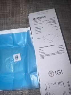 2.57 carat radiant lab grown diamond