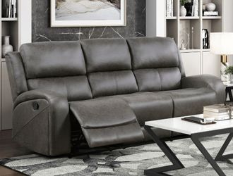 Pagosa gray reclining sofa