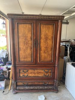 WOODEN 3 DRAWER ARMOIRE (CORONA, CA)