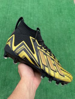 ADIDAS FREAK 23 MID “BLACK / GOLD” FOOTBALL CLEATS (Size 9.5, Men’s)