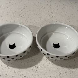 Black & White Cat Dish