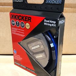 Kicker PKD4 Dual Amplifier Wiring Kit Copper Power Wire Brass Fuse Holder 8 Guage 46PKD4 🚨 Payment Options Available 🚨 No Credit Needed 🚨