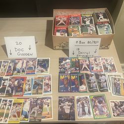 20 Doc Gooden/18 Darryl Strawberry Plus 1 Box Of Baseball Cards