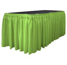 Lime Green Polyester Tablecloth Skirt 168” x 29”