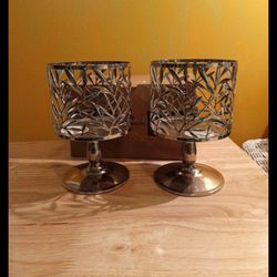 Bath Body Works Brand New Set Of 2 Beautiful 3 Wick Candle Holders 