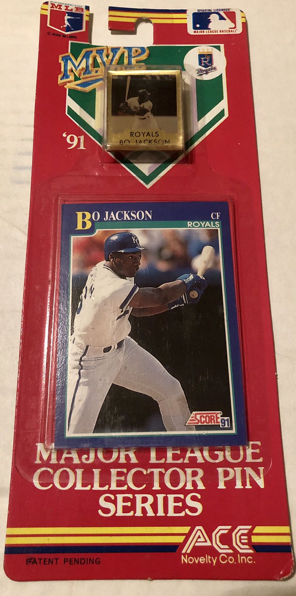 Bo Jackson Baseball Card pin