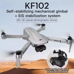KF102 Drone 4K Profesional with HD Camera 5G WiFi GPS 2-Axis Anti-Shake Gimbal Quadcopter Brushless Mini Dron KF102 4k Dron (KF102 Max One Battery