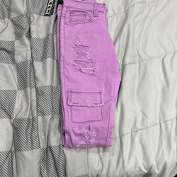 politics purple stacked jeans size 28