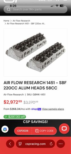 Airflow research ford race heads