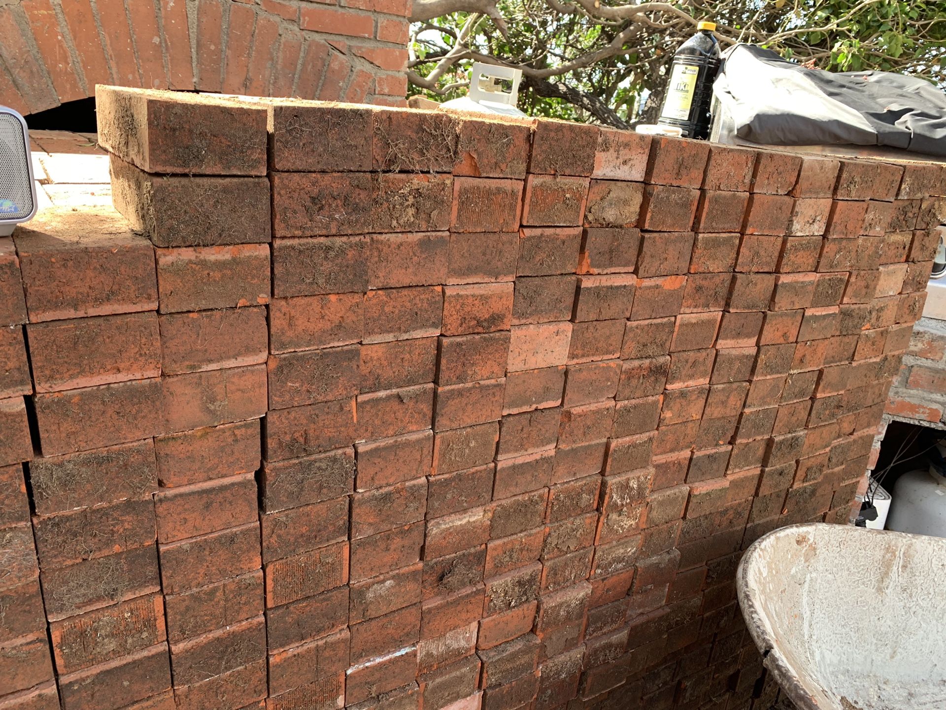 Used red clay bricks